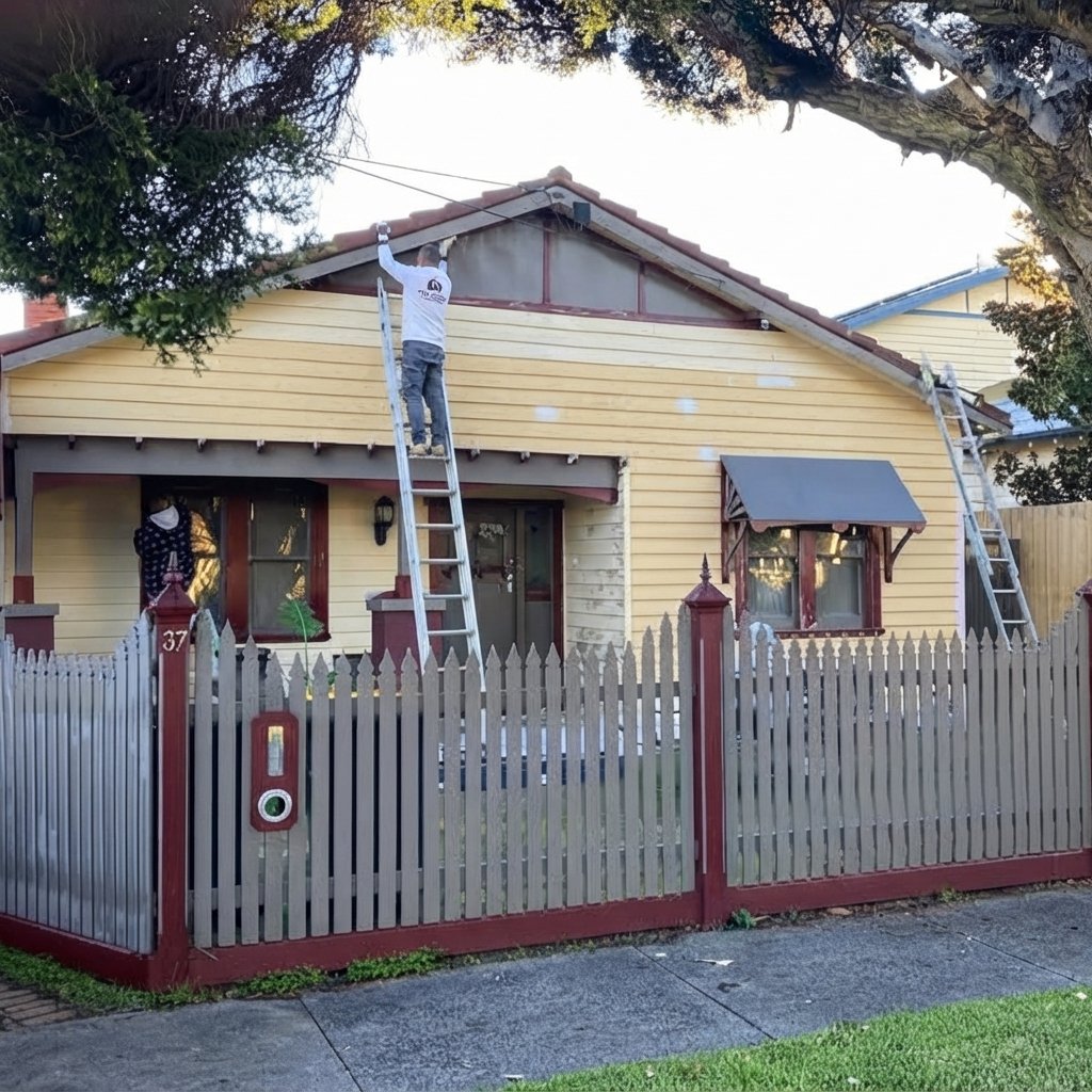 Weatherboard home painting