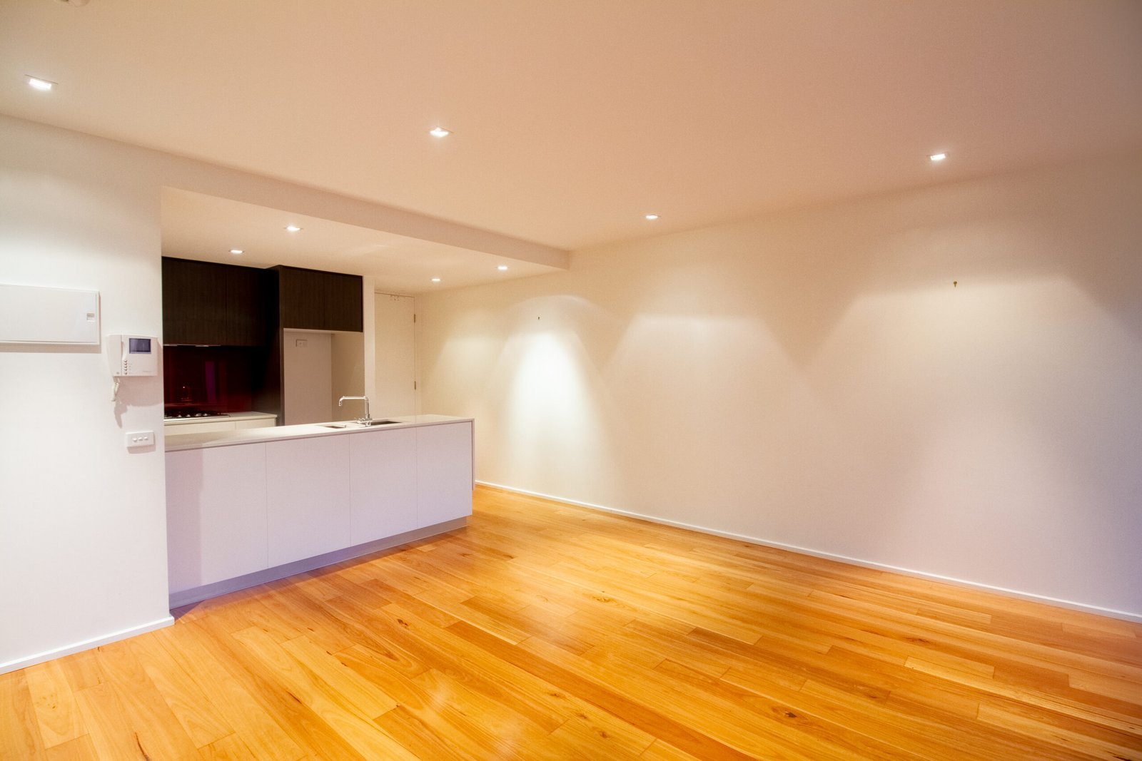 Open-plan kitchen and living repaint